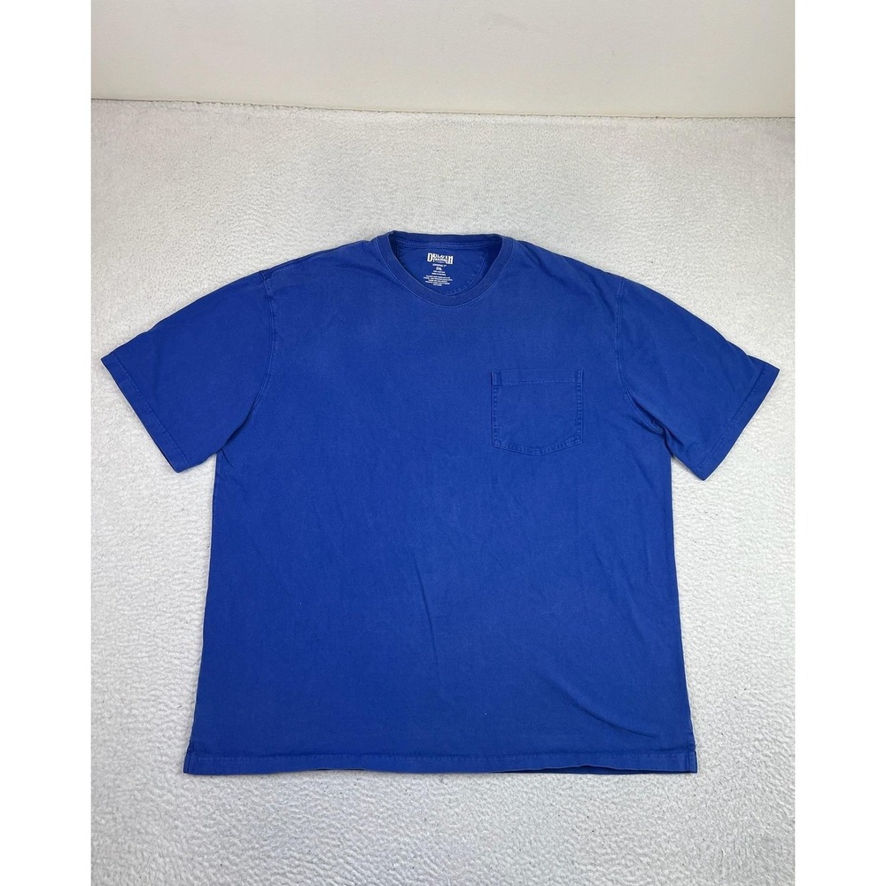 Duluth Trading Longtail T Shirt Mens 2XL Blue Pocket Cotton Tee 95587